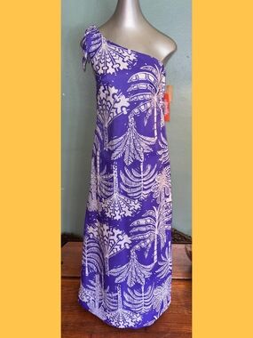 Vintage Malia Honolulu For Liberty House One-Shoulder Maxi Dress. NWT!!